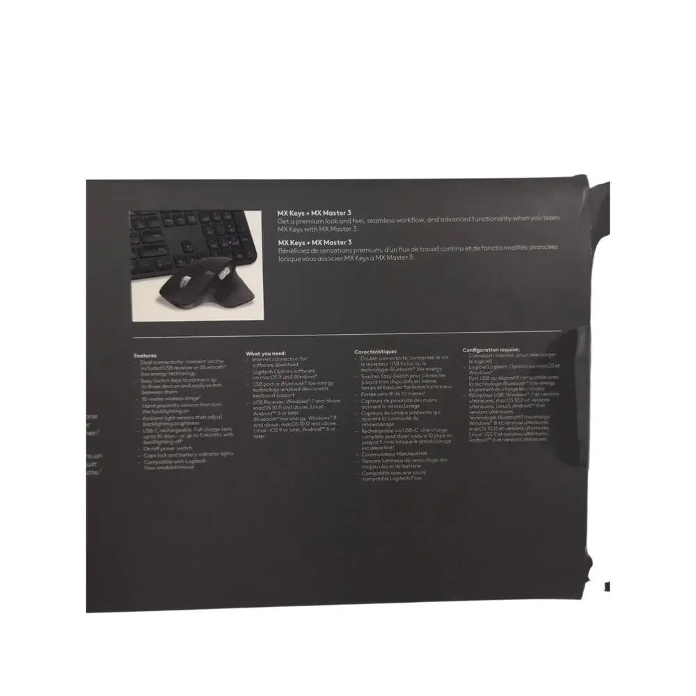 Logitech MX Keys Advanced Wireless Illuminated Keyboard Black With Dongle